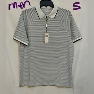 MICHAEL Michael Kors Monochrome Striped Polo Shirt
